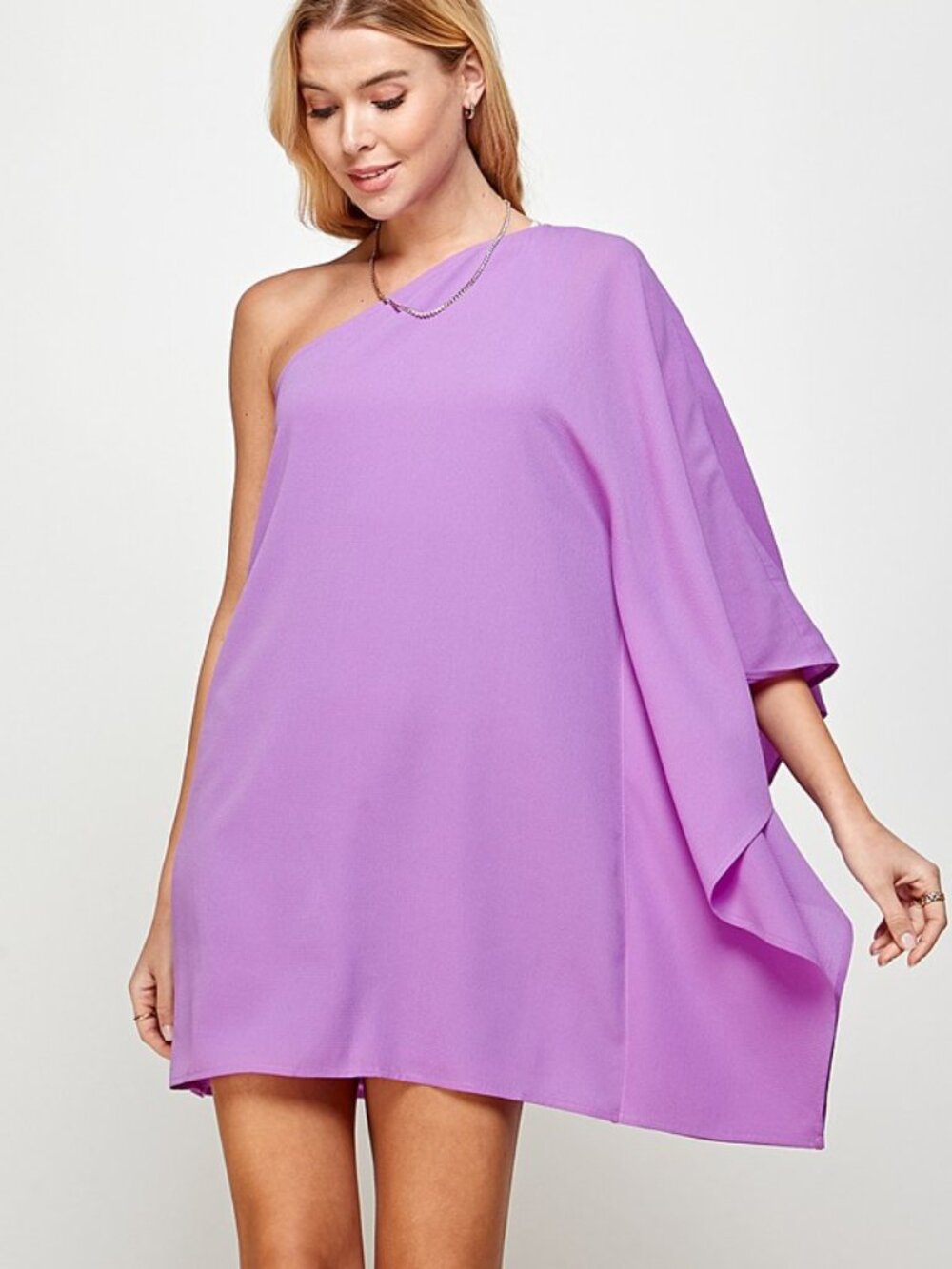 One Shoulder Mini Dress - Picture 2 of 7